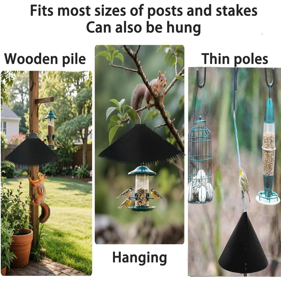 Adjustable Squirrel Baffle for Bird Feeder Pole - Weatherproof & Lightweight Guard to Protect Bird Seed from Squirrels? Outdoor Garden Wildlife Deterrent Accessories (19inch) - Just Closeouts Canada Inc.