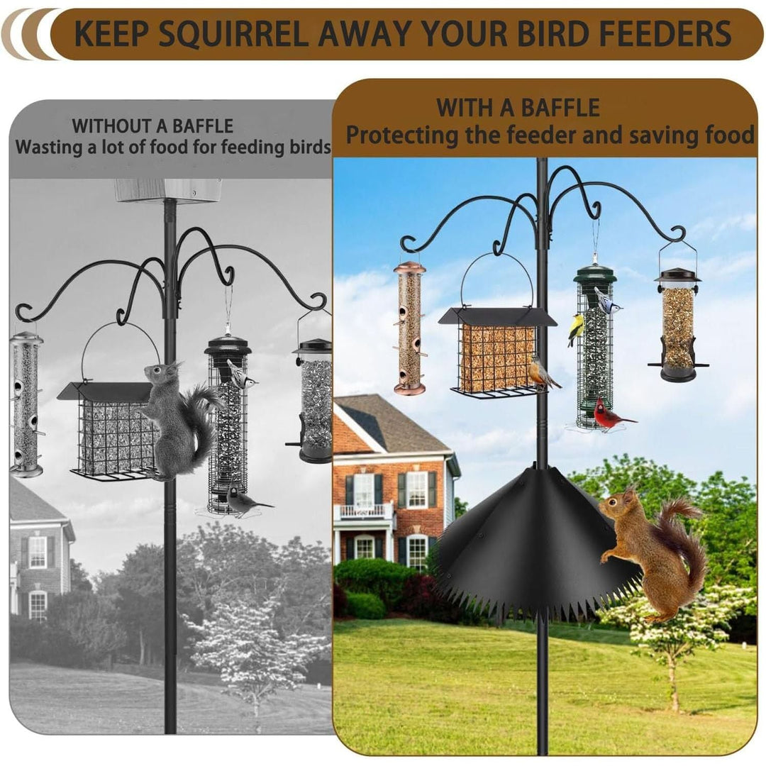 Adjustable Squirrel Baffle for Bird Feeder Pole - Weatherproof & Lightweight Guard to Protect Bird Seed from Squirrels? Outdoor Garden Wildlife Deterrent Accessories (19inch) - Just Closeouts Canada Inc.
