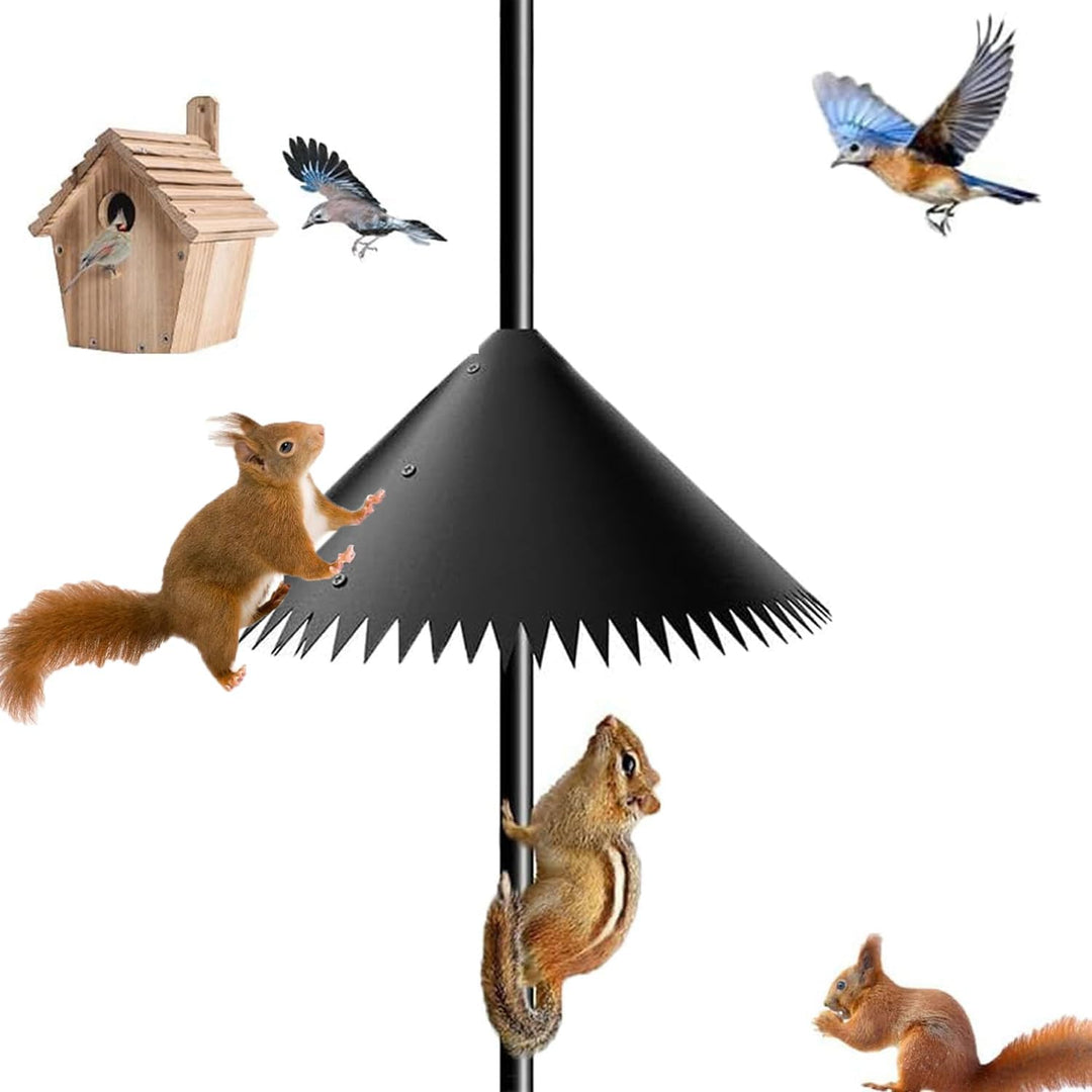 Adjustable Squirrel Baffle for Bird Feeder Pole - Weatherproof & Lightweight Guard to Protect Bird Seed from Squirrels? Outdoor Garden Wildlife Deterrent Accessories (19inch) - Just Closeouts Canada Inc.