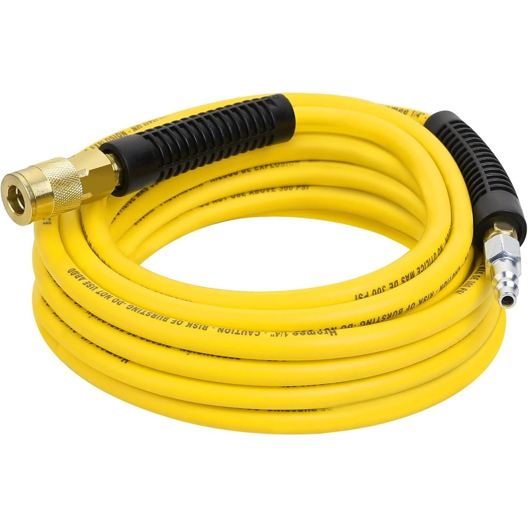 Air Compressor Hose 1/4 Inch x 25 Feet Hybrid Hose with Fittings, 1/4" Industrial Quick Coupler and Plug Kit - Just Closeouts Canada Inc.X002SD05CV
