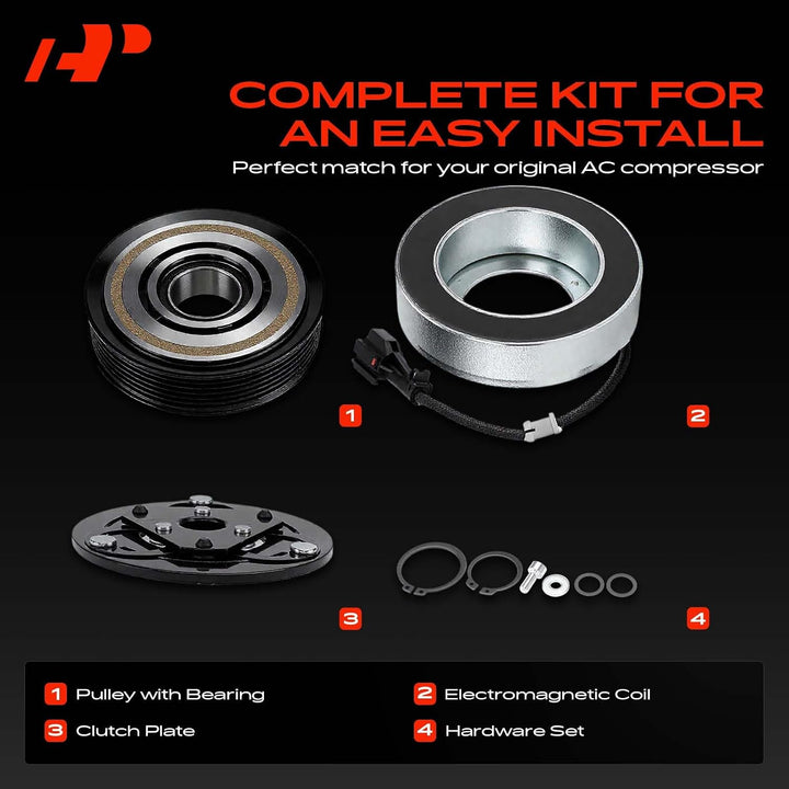 Air Conditioner AC Compressor Clutch Kit Compatible with Subaru Forester 2011 2012 2013, 2.5L - Just Closeouts Canada Inc.