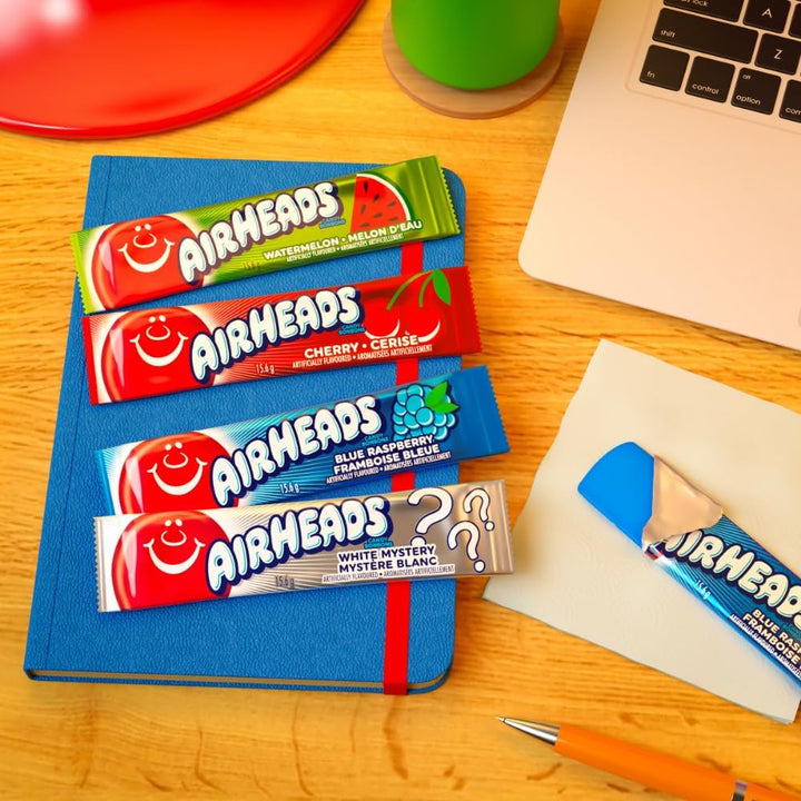 Airheads Candy Individually Wrapped Bars - White Mystery Flavour - Bulk Pack of 36 - Just Closeouts Canada Inc.