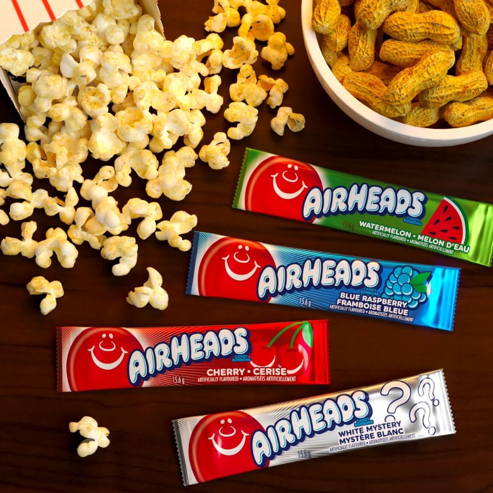 Airheads Candy Individually Wrapped Bars - White Mystery Flavour - Bulk Pack of 36 - Just Closeouts Canada Inc.
