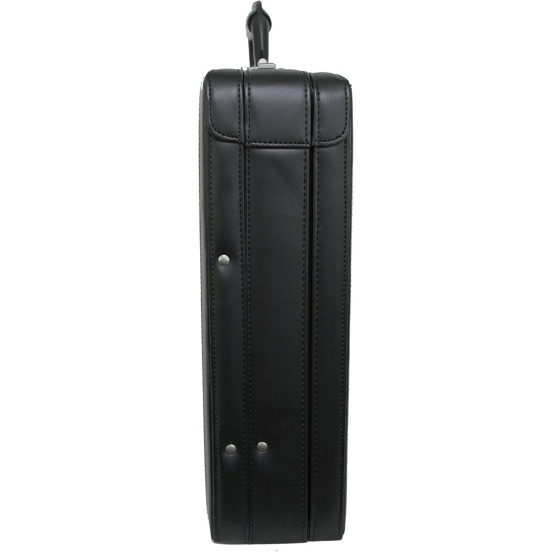 Alpine Swiss Mens Briefcase | Expandable Genuine Leather Attache Briefcase For Men | Dual Combination Lock Business Case - Just Closeouts Canada Inc.