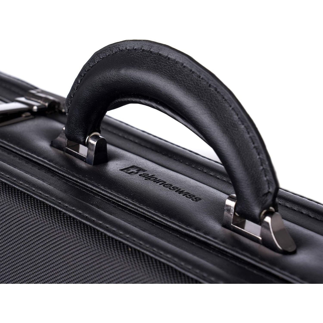 Alpine Swiss Mens Briefcase | Hard Side Business Case | Expandable Attache Case for Men | Dual Combination Locks | Padded Interior | Multi Organizer Pockets - Just Closeouts Canada Inc.
