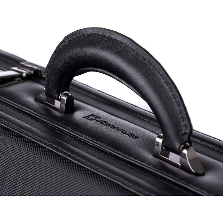Alpine Swiss Mens Briefcase | Hard Side Business Case | Expandable Attache Case for Men | Dual Combination Locks | Padded Interior | Multi Organizer Pockets - Just Closeouts Canada Inc.