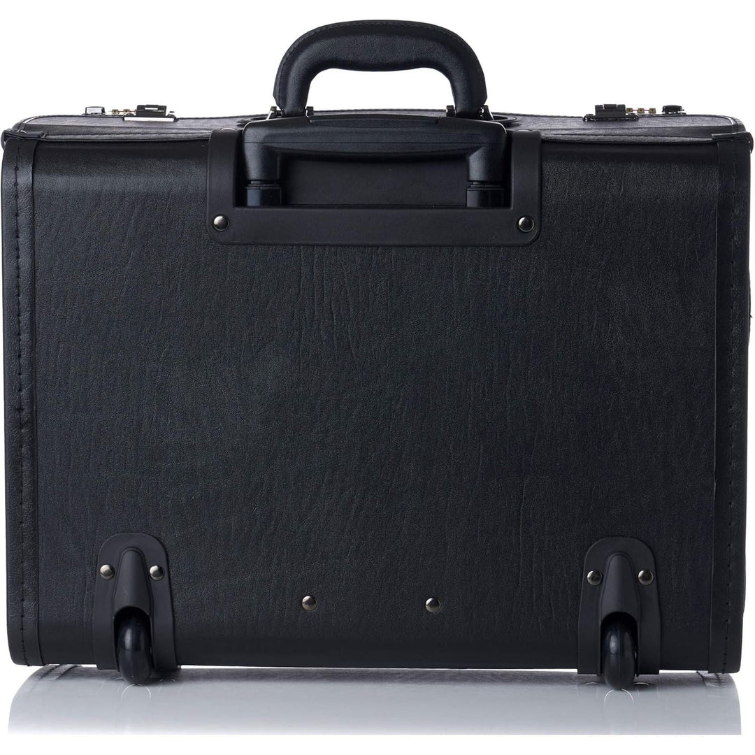 Alpine Swiss Rolling 17" Laptop Briefcase on Wheels Attache Lawyers Case Legal Size Black - Just Closeouts Canada Inc.