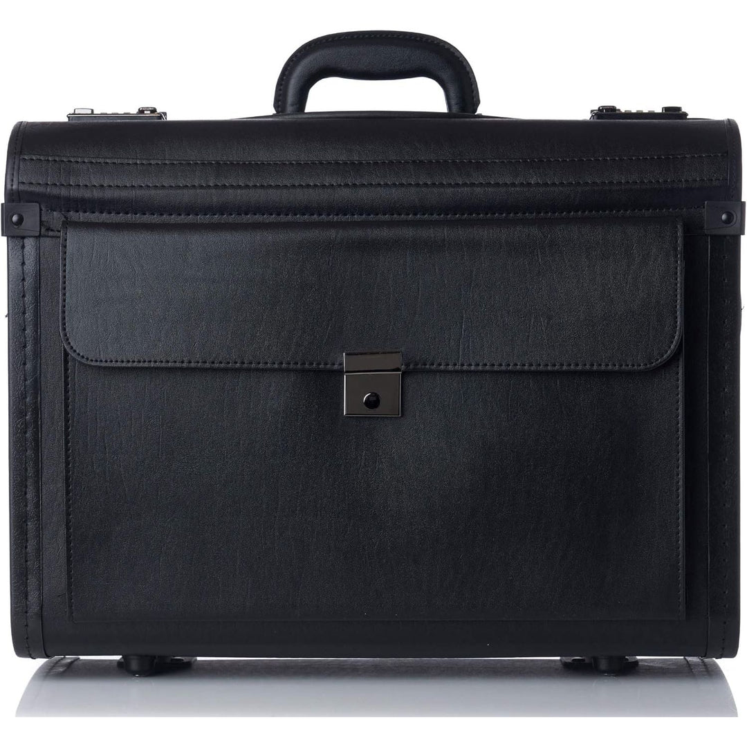 Alpine Swiss Rolling 17" Laptop Briefcase on Wheels Attache Lawyers Case Legal Size Black - Just Closeouts Canada Inc.