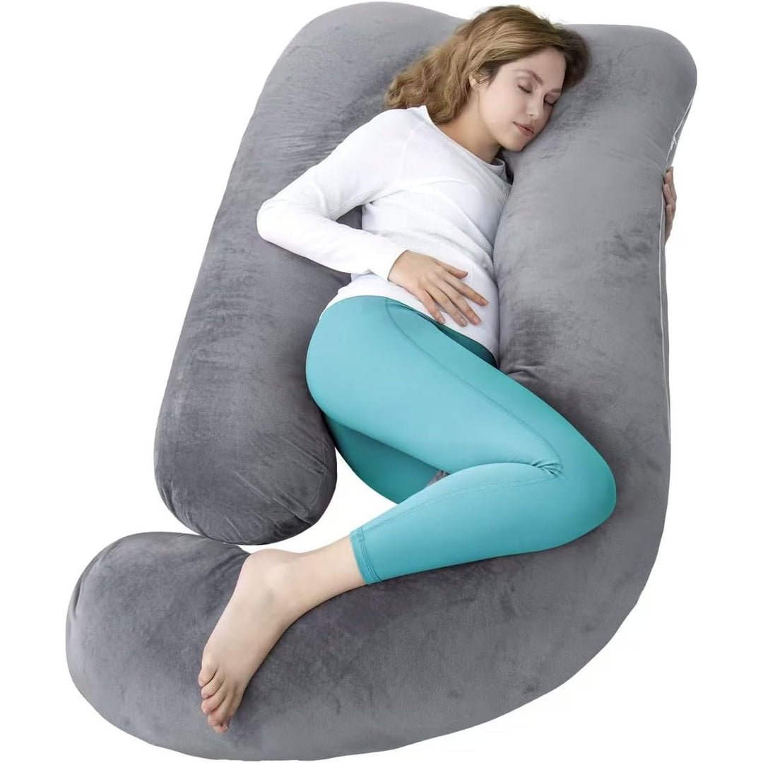 AMCATON 60 Inch Pregnancy Pillow for Sleeping, Extra Large U Shaped Body Pillow, Maternity Pillow for Pregnant Women (Dark Grey) - Just Closeouts Canada Inc.