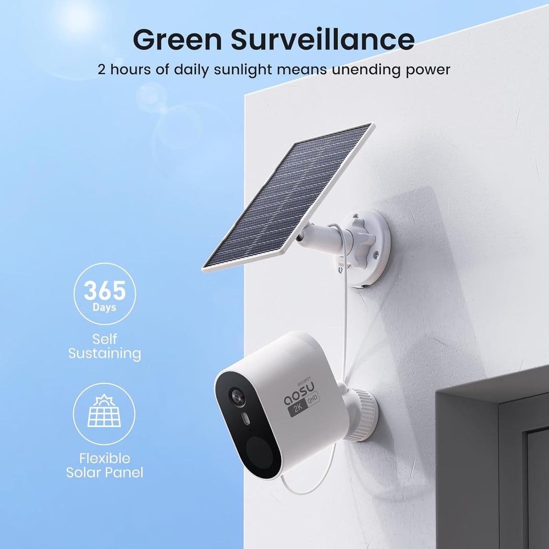 AOSU 2K Add - on Camera for SolarCam Pro System, Requires SolarCam/WirelessCam HomeBase (NOT Doorbell HomeBase) - Just Closeouts Canada Inc.
