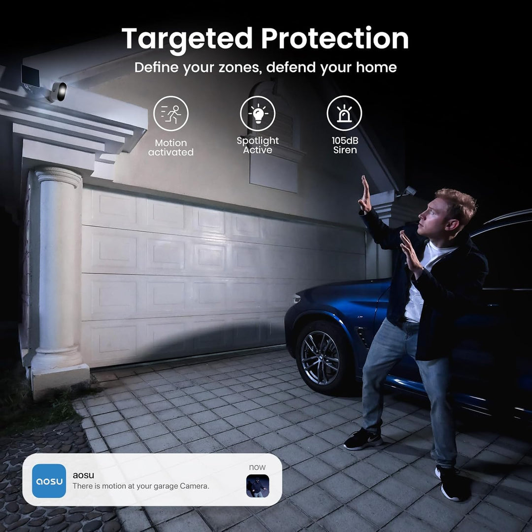 AOSU 2K Add - on Camera for SolarCam Pro System, Requires SolarCam/WirelessCam HomeBase (NOT Doorbell HomeBase) - Just Closeouts Canada Inc.