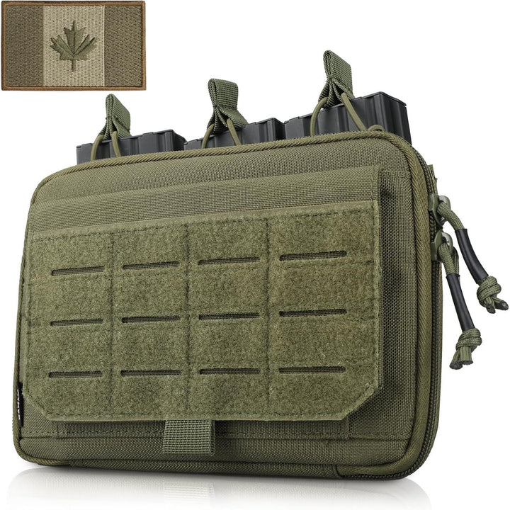 Army Green Kangaroo MOLLE Admin Pouch with Removable Inserts - Just Closeouts Canada Inc.