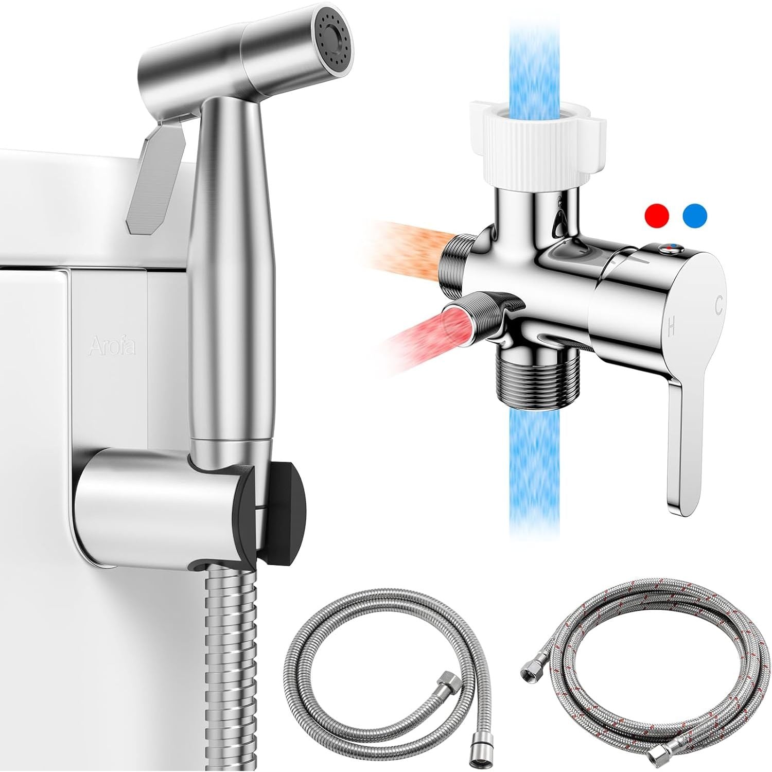 Arofa Hot And Cold Handheld Bidet Sprayer For Toilet Warm Water Bidet Arofa Hot And Cold Handheld Bidet Sprayer For Toilet Warm Water Bidet