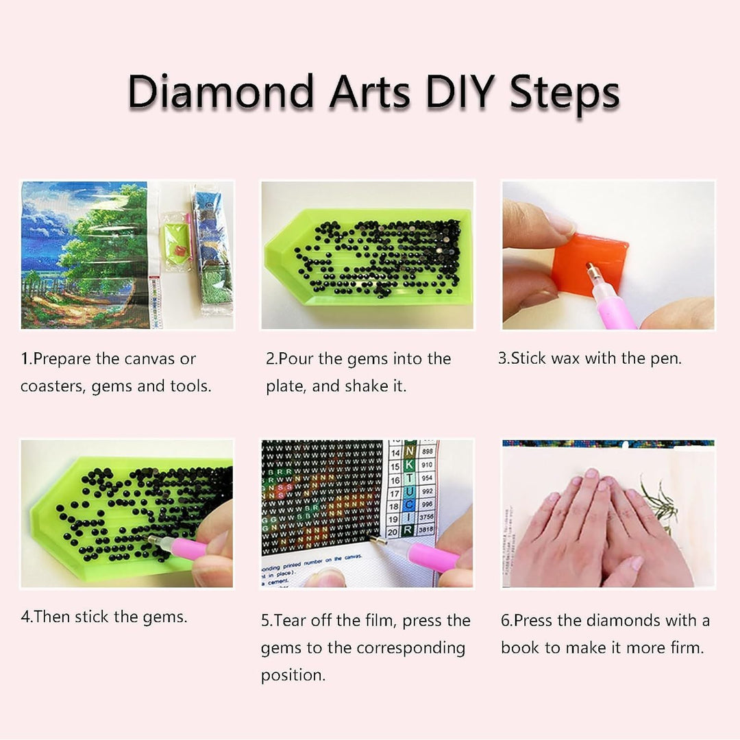Art Moon Diamond Painting Kits for Adults, 5D Diamond Art Kits for Beginners, DIY Arts and Crafts for Living Room, Kids Room 4 PCS Wall Art - Just Closeouts Canada Inc.