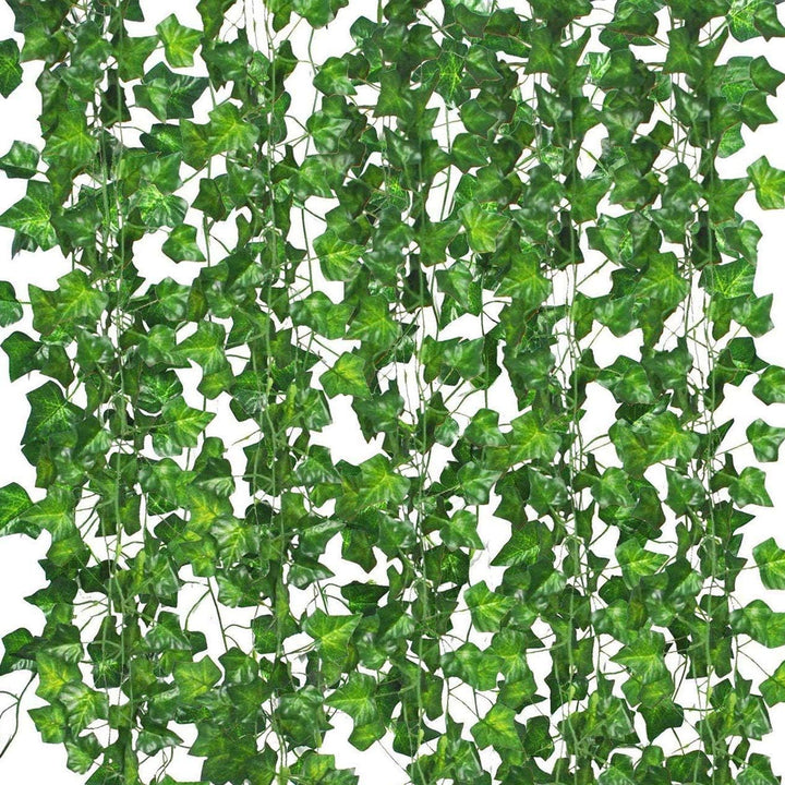 Artificial Ivy Vine Garlands – Green, 168 ft Total, 24-Pack - Just Closeouts Canada Inc.