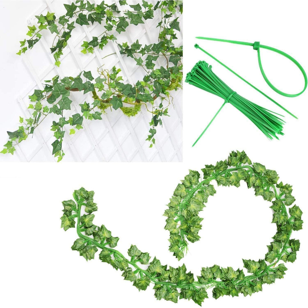 Artificial Ivy Vine Garlands – Green, 168 ft Total, 24-Pack - Just Closeouts Canada Inc.
