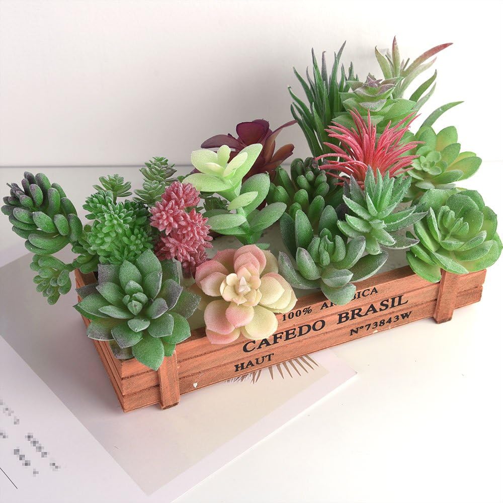 Artificial Unpotted Succulent Picks, 16-Piece Assorted Set - Just Closeouts Canada Inc.