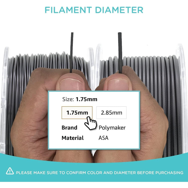 ASA Filament 1.75mm Dark Gray Green, 1kg 3D Printing Filament, Heat & Weather Resistant - ASA 3D Printer Filament Perfect for Printing Outdoor Functional Parts - Just Closeouts Canada Inc.PF01046