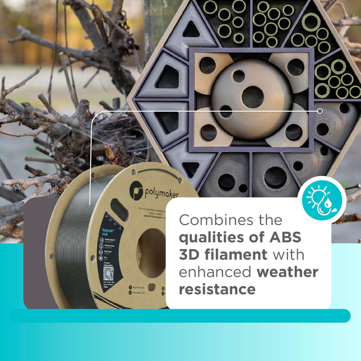 ASA Filament 1.75mm Dark Gray Green, 1kg 3D Printing Filament, Heat & Weather Resistant - ASA 3D Printer Filament Perfect for Printing Outdoor Functional Parts - Just Closeouts Canada Inc.PF01046