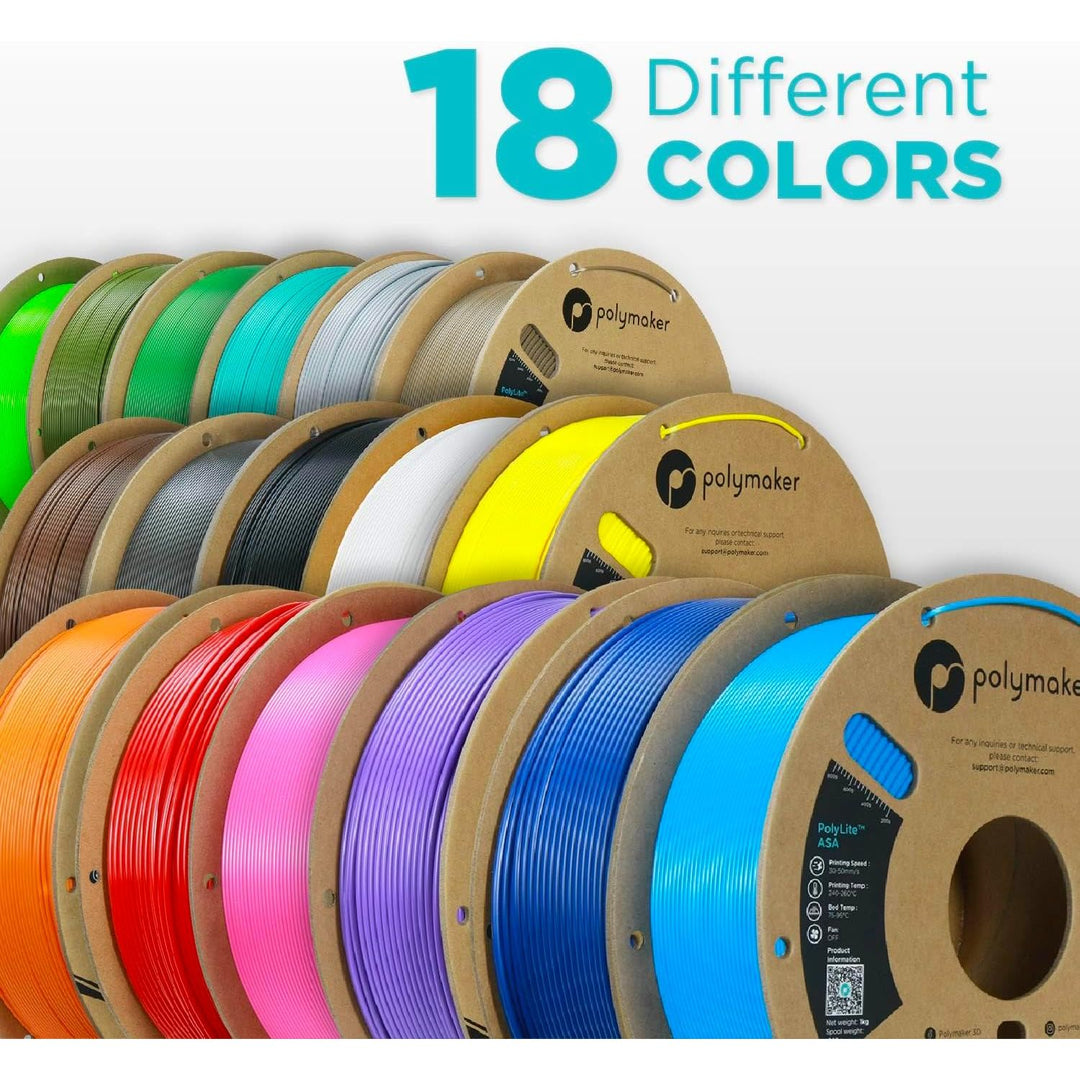 ASA Filament 1.75mm Jet Black, 1kg 3D Printing Filament, Heat & Weather Resistant - ASA 3D Printer Filament Perfect for Printing Outdoor Functional Parts - Just Closeouts Canada Inc.PF01044