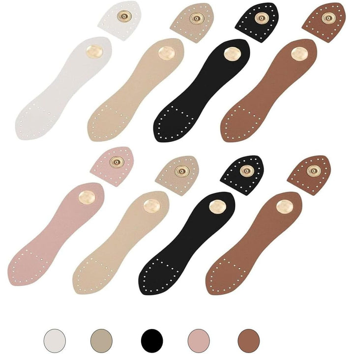 Eight assorted leather snap buckle closure sets