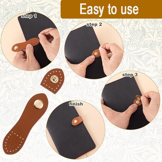 Leather snap closure use examples