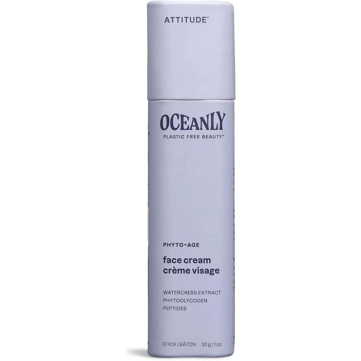 ATTITUDE Oceanly Face Cream Stick, EWG Verified, Plastic-free, Plant & Mineral-Based Ingredients, Vegan Beauty Products, PHYTO AGE, Unscented, 30G - Just Closeouts Canada Inc.626232160536