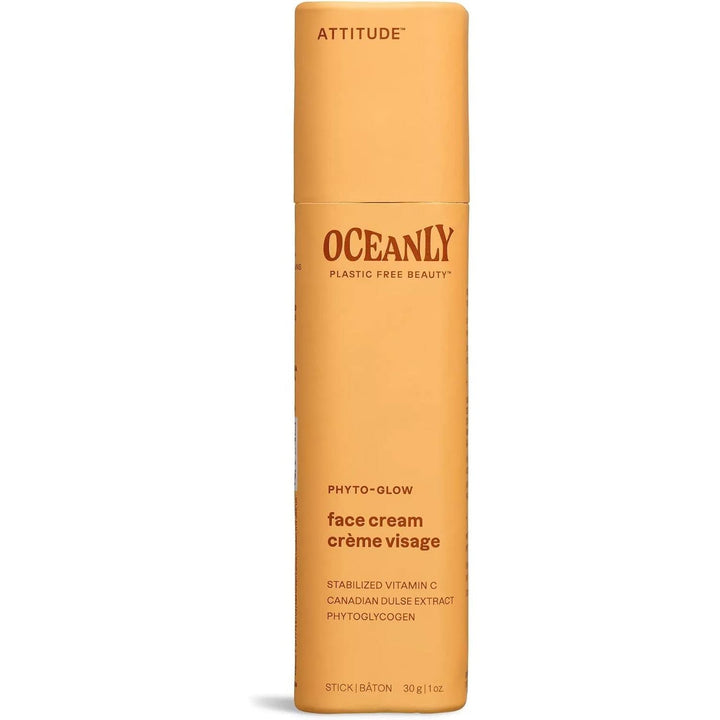 ATTITUDE Oceanly Face Cream Stick, EWG Verified, Plastic-free, Plant & Mineral-Based Ingredients, Vegan Beauty Products, PHYTO GLOW, Unscented, 30g - Just Closeouts Canada Inc.626232160529