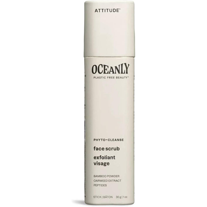 ATTITUDE Oceanly Face Scrub Stick, EWG Verified, Plastic-free, Plant and Mineral-Based Ingredients, Vegan Beauty Products, PHYTO CLEANSE, Unscented, 30G - Just Closeouts Canada Inc.626232160659