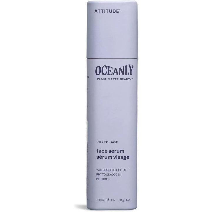 ATTITUDE Oceanly Face Serum Bar, EWG Verified, Plastic-free, Plant and Mineral-Based Ingredients, Vegan Skin Care Products, PHYTO AGE, Unscented, 30G - Just Closeouts Canada Inc.626232160611