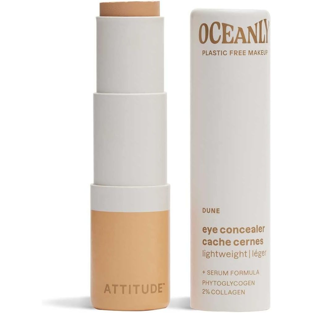 ATTITUDE Oceanly Light Coverage Under Eye Concealer Stick, Titanium Dioxide-Free, EWG Verified, Plastic-Free, Vegan Makeup, Dune, 5.7g - Just Closeouts Canada Inc.626232161328