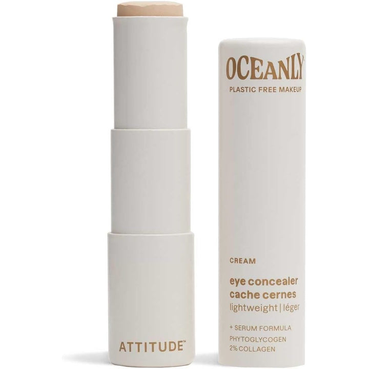 Attitude Oceanly Light Coverage Under Eye Concealer Stick, Titanium Dioxide-Free, Made in Canada, EWG Verified, Plastic-Free, Vegan Makeup, Cream, 5.7 grams - Just Closeouts Canada Inc.626232161304