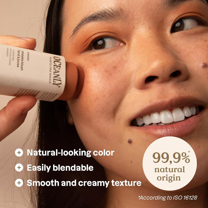 ATTITUDE Oceanly Lightweight Blush Stick, Titanium Dioxide-Free, EWG Verified, Plastic-Free, Vegan Makeup, Ginger, 8.5g - Just Closeouts Canada Inc.626232161229