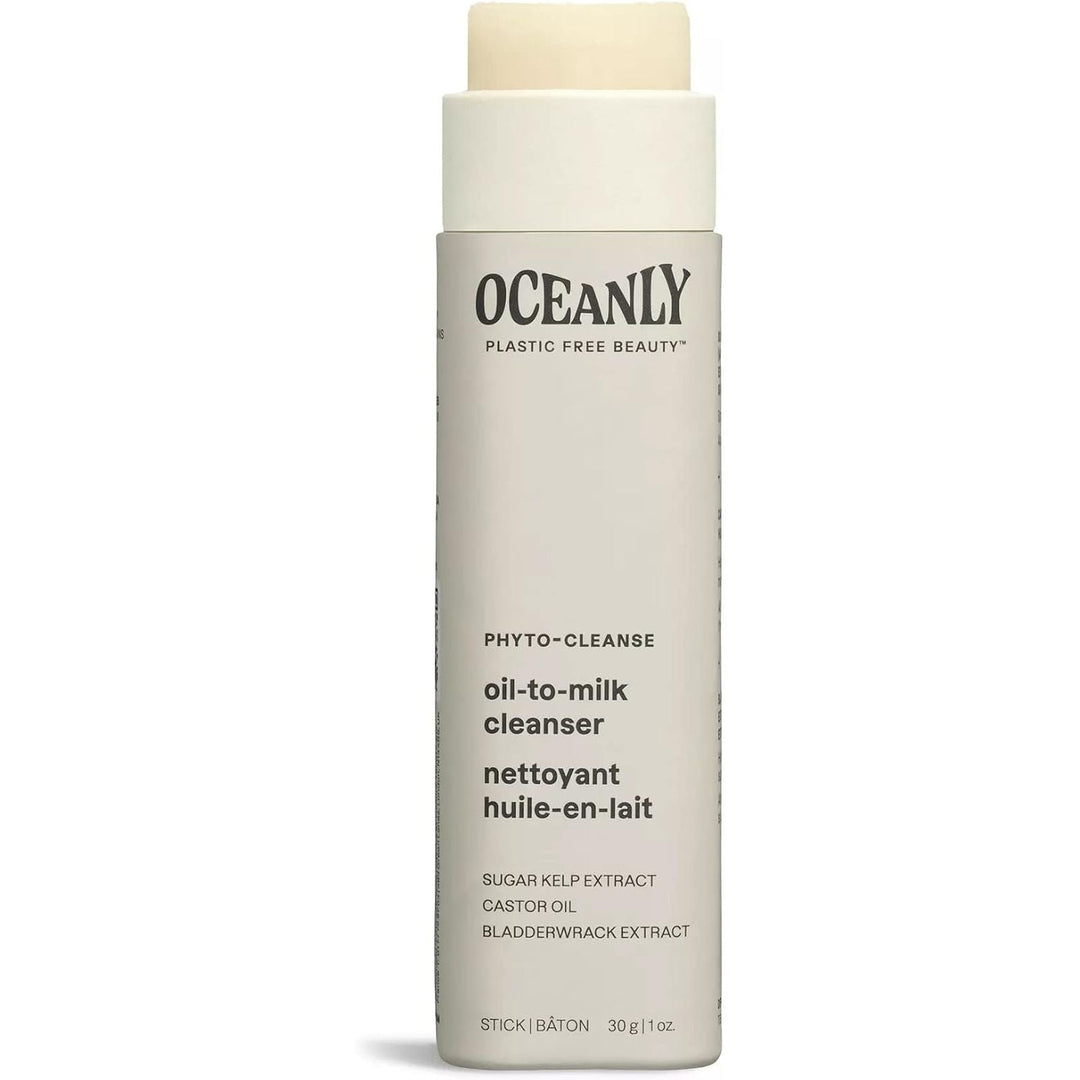 ATTITUDE Oceanly Oil-to-Milk Face Cleanser Stick, EWG Verified, Plastic-free, Plant and Mineral-Based Ingredients, Vegan Beauty Products, PHYTO CLEANSE, Unscented, 30G - Just Closeouts Canada Inc.626232160666