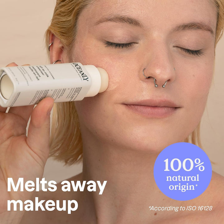ATTITUDE Oceanly Oil-to-Milk Face Cleanser Stick, EWG Verified, Plastic-free, Plant and Mineral-Based Ingredients, Vegan Beauty Products, PHYTO CLEANSE, Unscented, 30G - Just Closeouts Canada Inc.626232160666