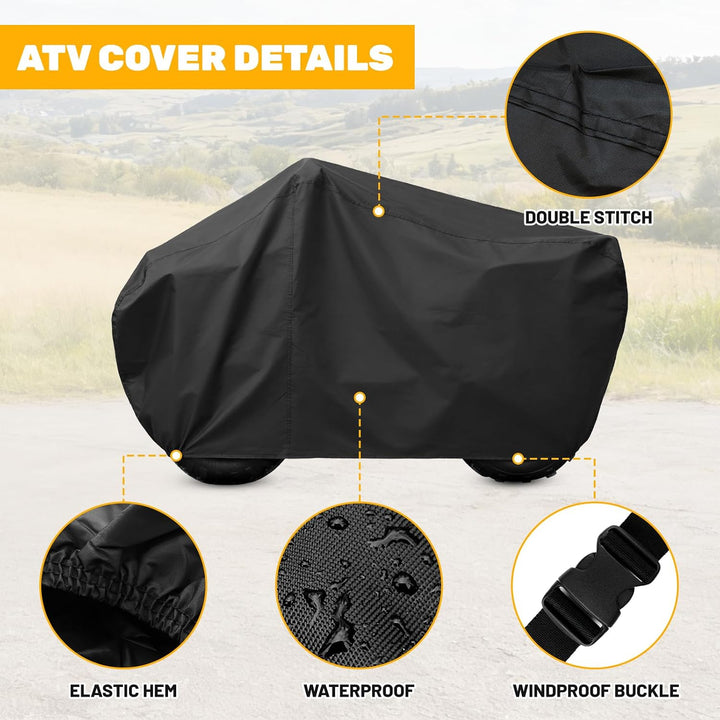 ATV Storage Cover – Black, 103 × 43 × 47 in - Just Closeouts Canada Inc.