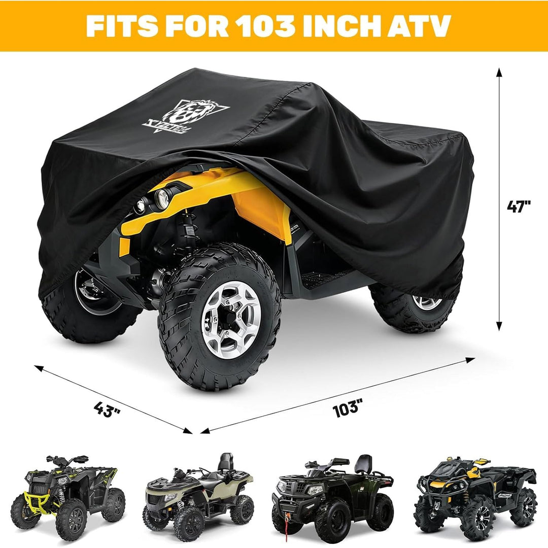 ATV Storage Cover – Black, 103 × 43 × 47 in - Just Closeouts Canada Inc.