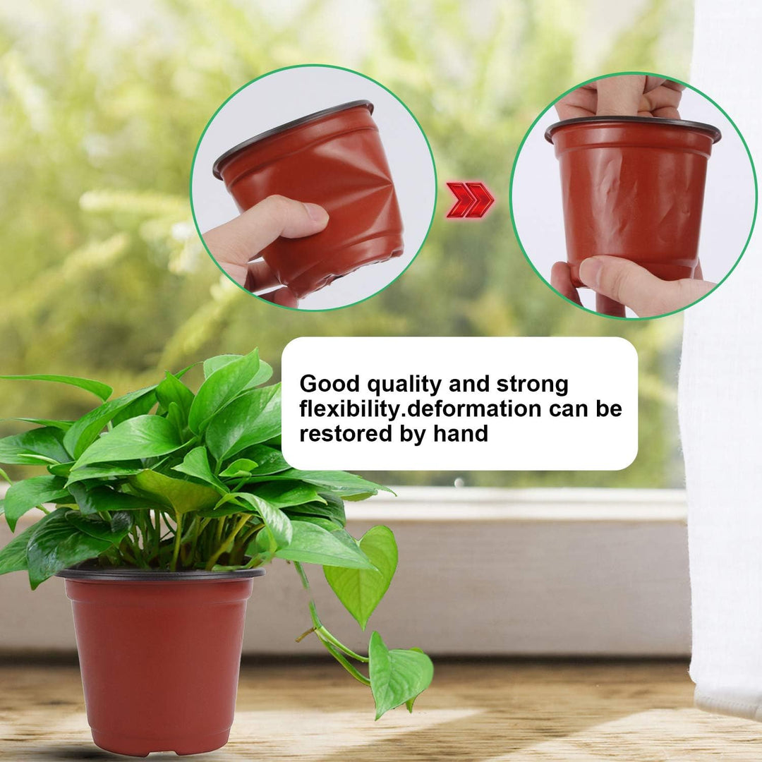 Augshy 250 Pack 4 Inch Plant Nursery Pots Seed Starting Pots Containers with 300 Labels for Indoor Outdoor Usage - Just Closeouts Canada Inc.