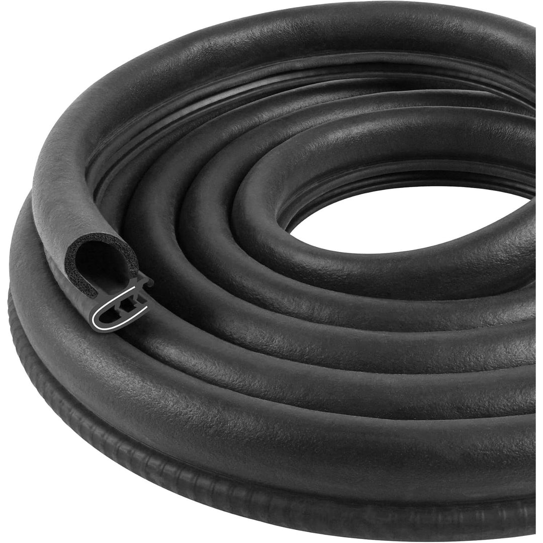 Automotive Door Weather Stripping 25Ft/7.62m Car Door Rubber Edge Trim Seal Strip Gasket with Side Bulb for Car Bus Camper Boat RV Truck Doors - Just Closeouts Canada Inc.