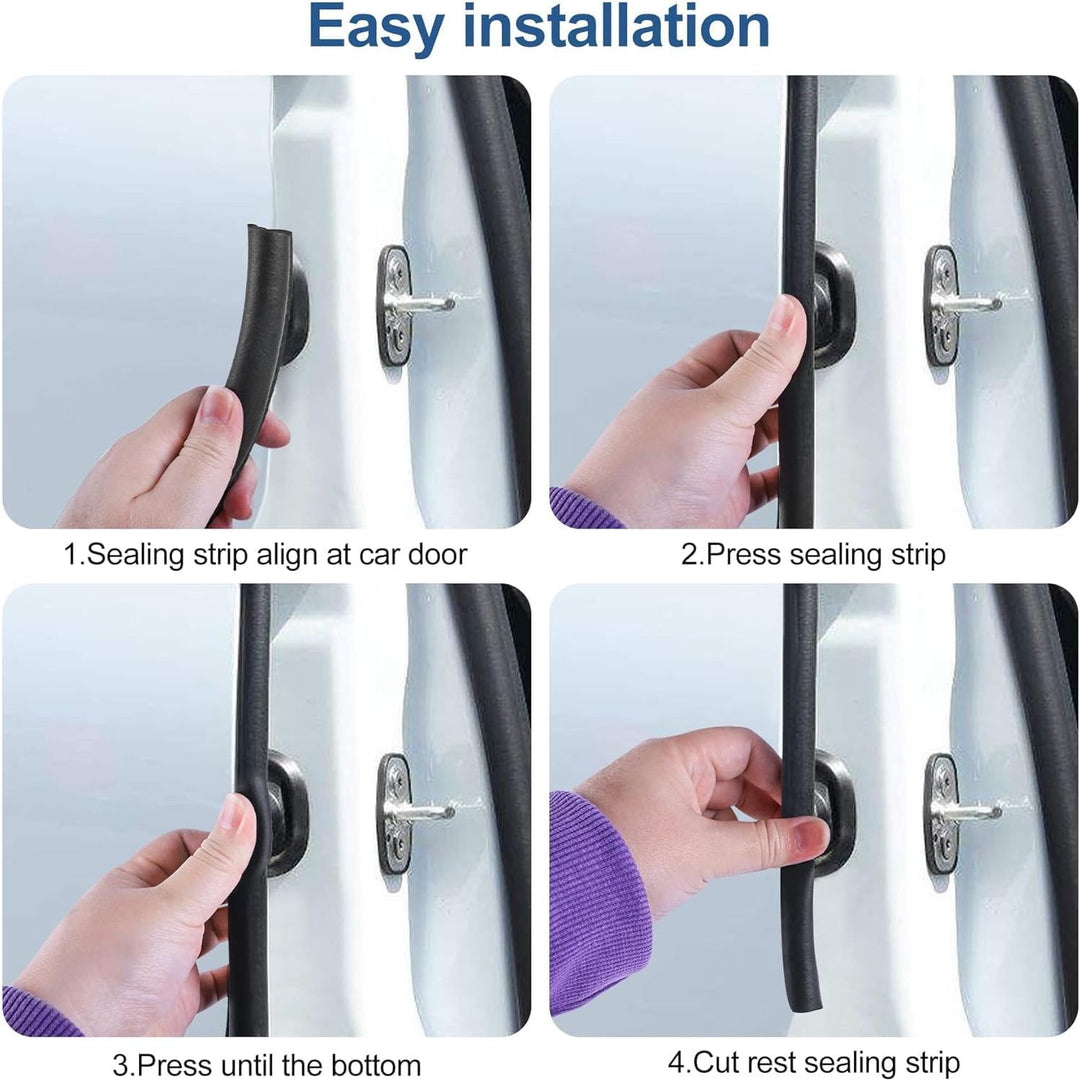 Automotive Door Weather Stripping 25Ft/7.62m Car Door Rubber Edge Trim Seal Strip Gasket with Side Bulb for Car Bus Camper Boat RV Truck Doors - Just Closeouts Canada Inc.
