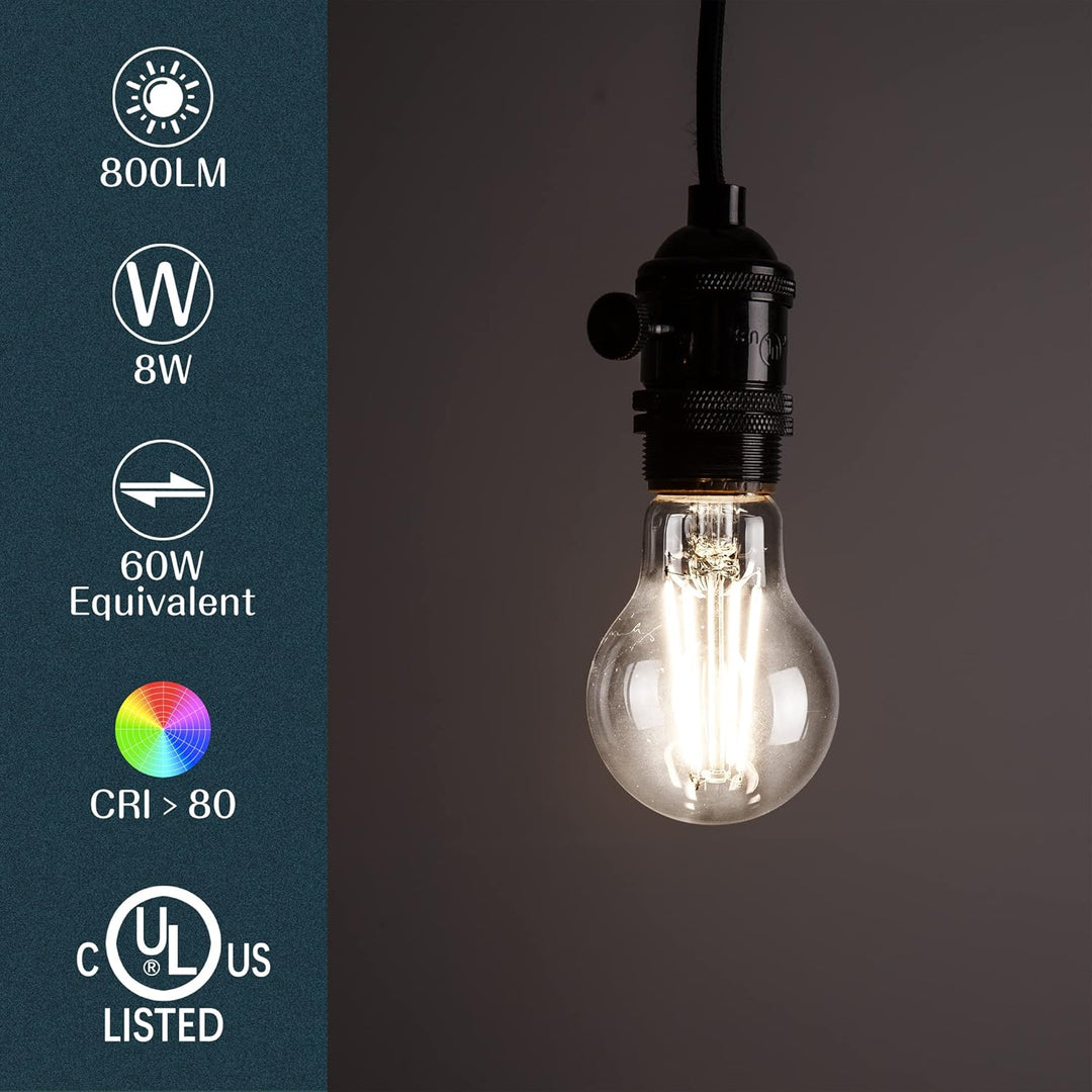 Light Bulbs 60 Watt LED Filament Bulb 8W Antique Vintage Light Bulbs ...