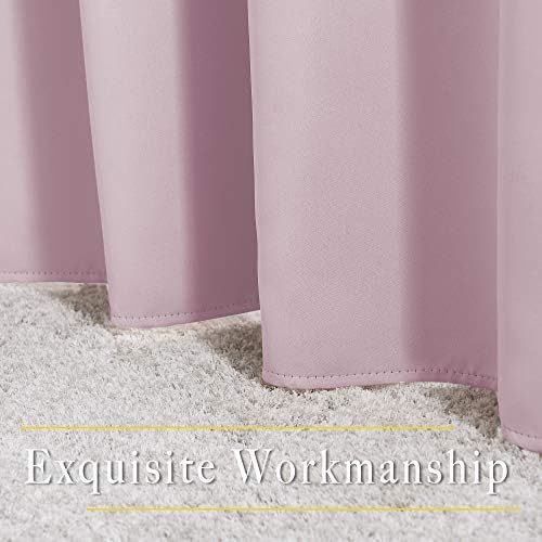 Baby Pink Blackout Grommet Curtains, 52 x 84 in, Set of 2 - Just Closeouts Canada Inc.