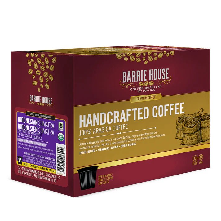 Barrie House Indonesian Sumatra FTO Single Serve K - Cup, 24ct - Just Closeouts Canada Inc.