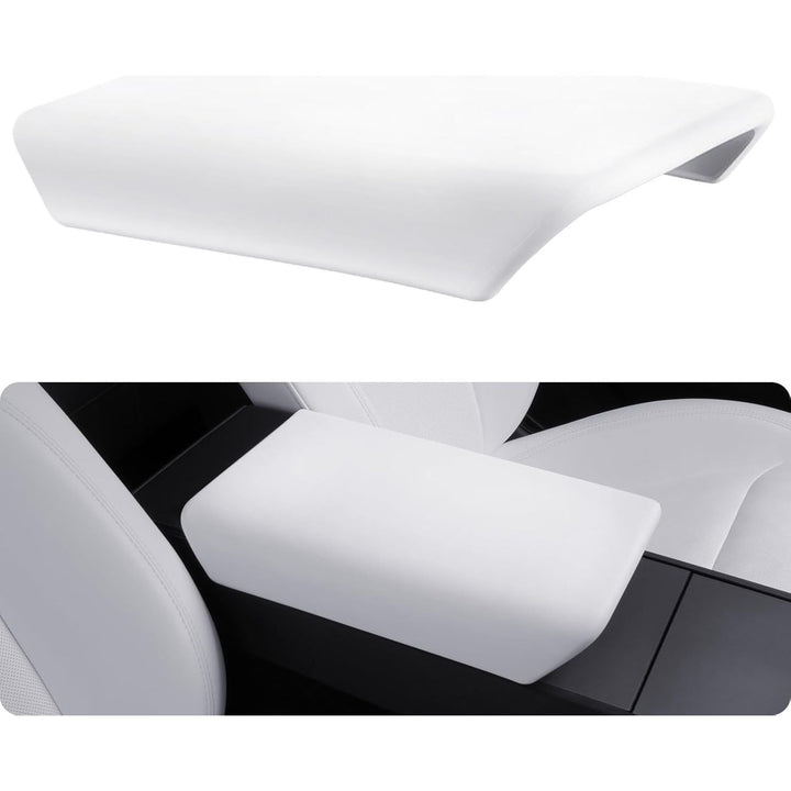 BASENOR Upgrade Center Console Cover for 2024 2025 Tesla Model 3 Refresh Highland TPU Armrest Cover Non - Slip Arm Rest Protector Model 3 Interior Accessories White - Just Closeouts Canada Inc.