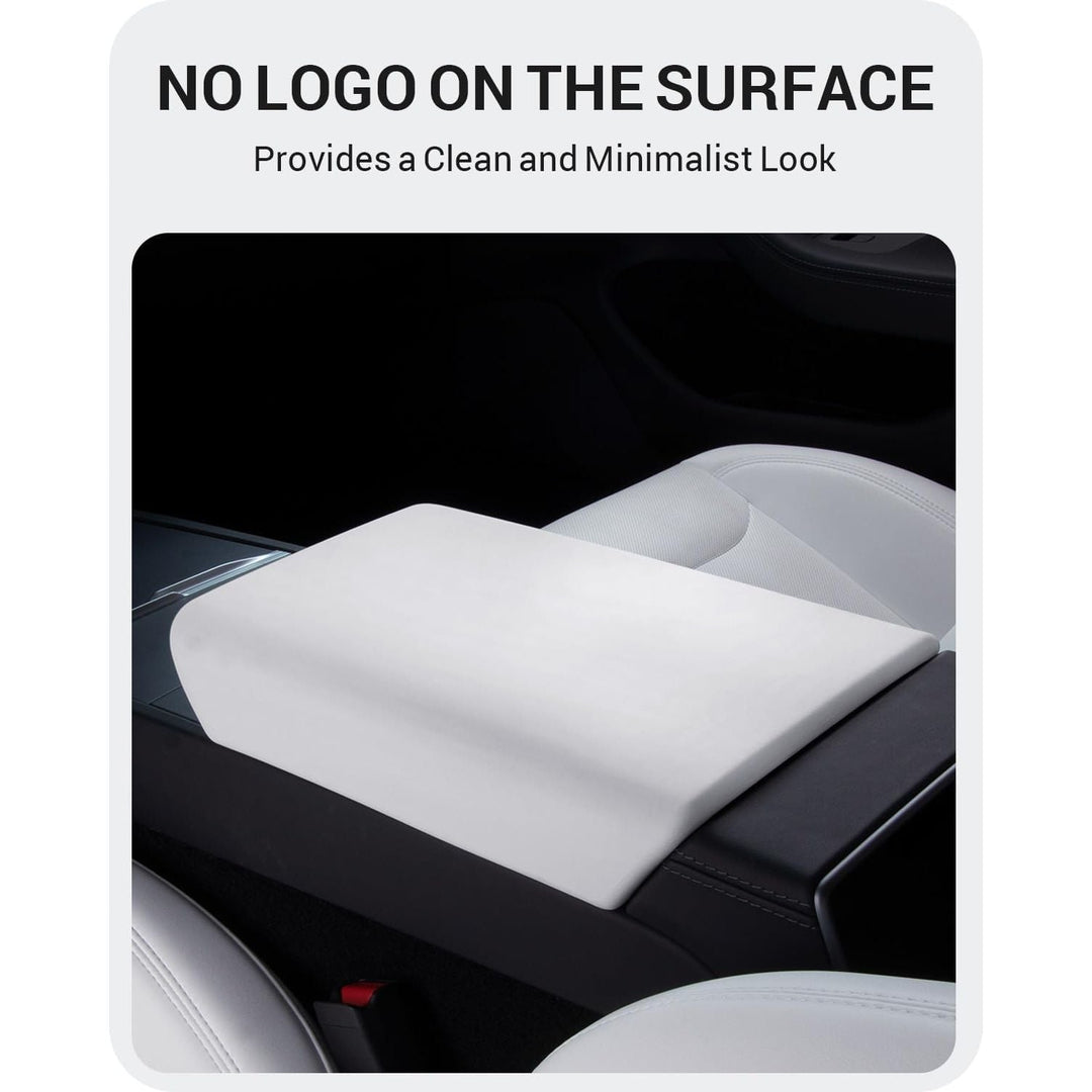 BASENOR Upgrade Center Console Cover for 2024 2025 Tesla Model 3 Refresh Highland TPU Armrest Cover Non - Slip Arm Rest Protector Model 3 Interior Accessories White - Just Closeouts Canada Inc.