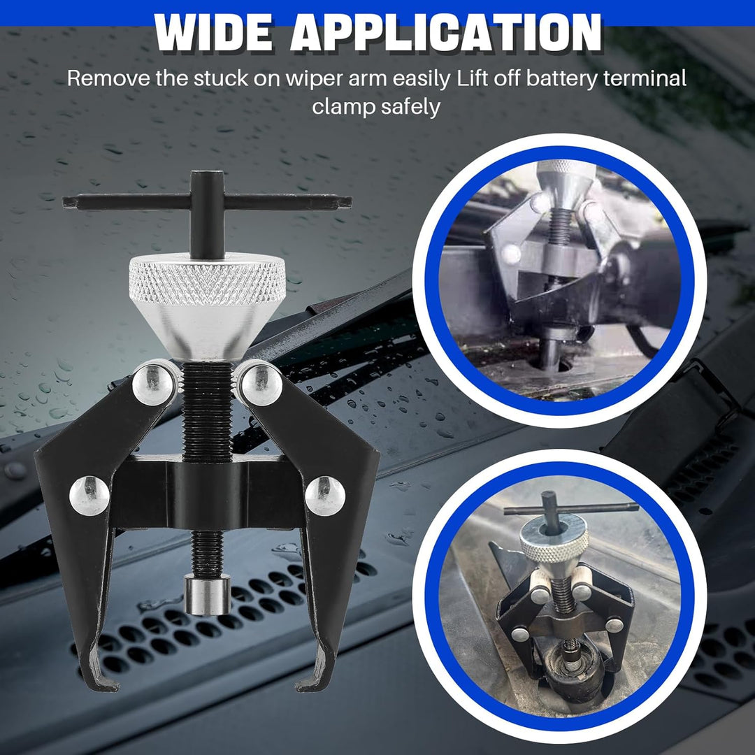 Battery Terminal and Wiper Arm Puller, Wiper Arm Battery Terminal Bearing Remover Puller Tool Heavy - Duty Arm Bearing Remover Puller Repair Tool Kit 6 - 28 mm - Just Closeouts Canada Inc.