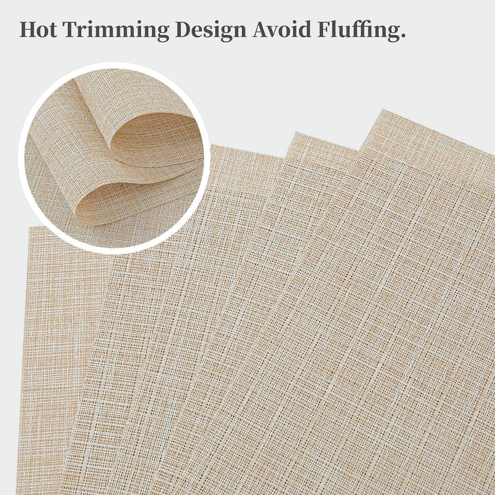 Beige Woven Placemats – Set of 4 - Just Closeouts Canada Inc.