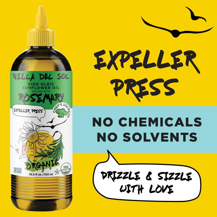 Bella Del Sol Organic Sunflower Oil Rosemary, 750mL - Just Closeouts Canada Inc.