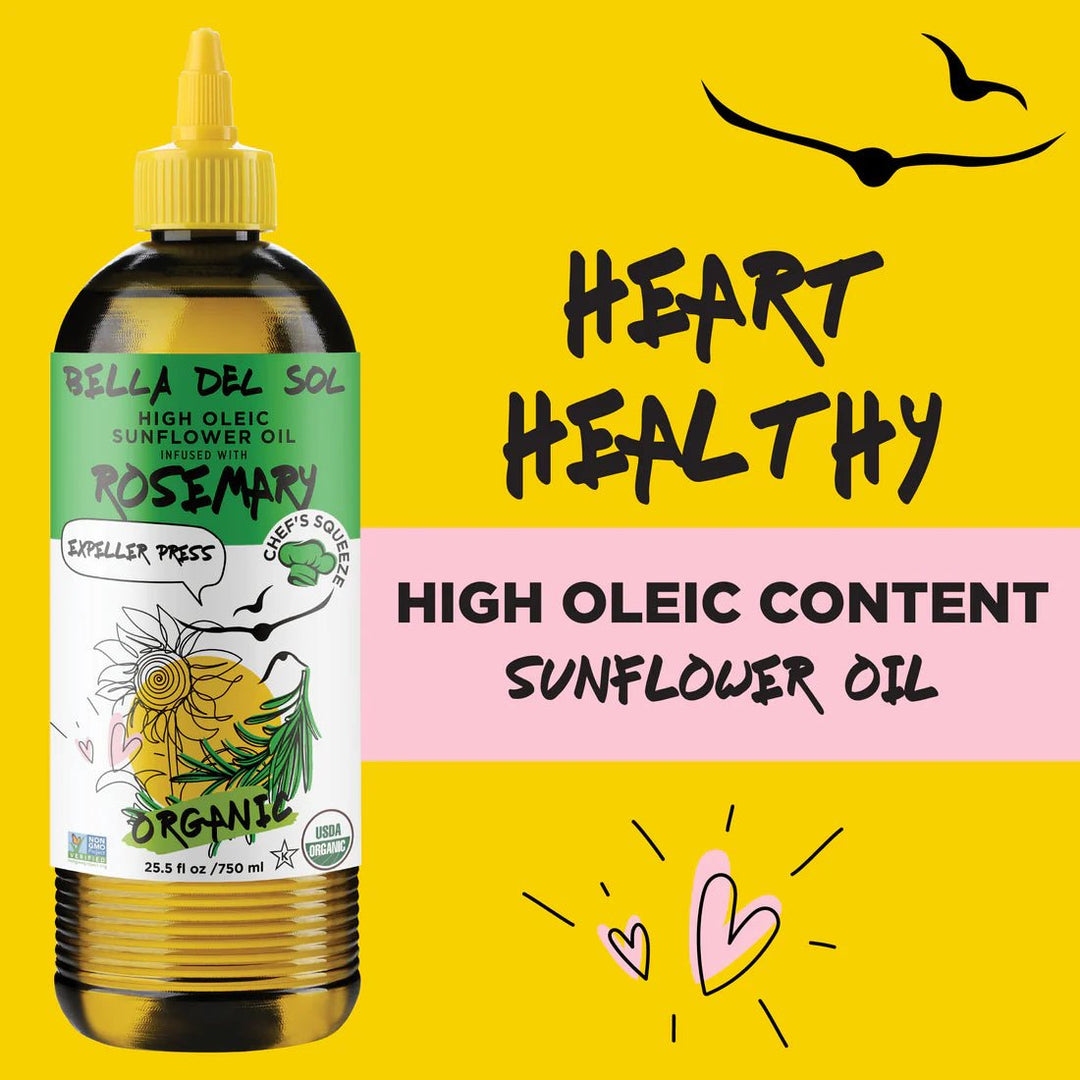 Bella Del Sol Organic Sunflower Oil Rosemary, 750mL - Just Closeouts Canada Inc.