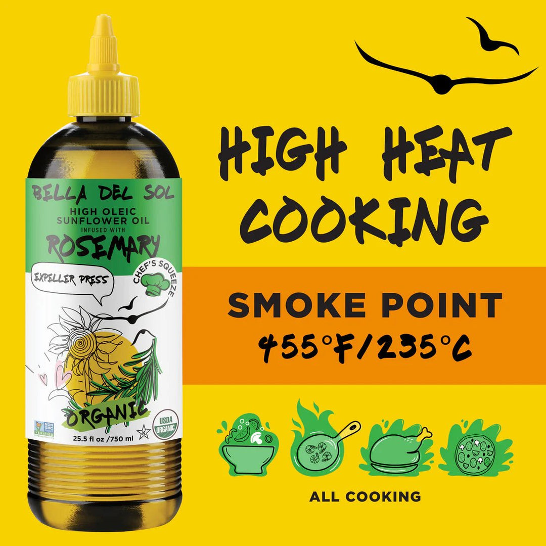 Bella Del Sol Organic Sunflower Oil Rosemary, 750mL - Just Closeouts Canada Inc.